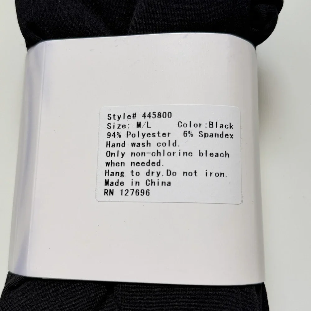 Joan Boyce Footless Tights Black Rhinestone Jeweled Tapered‎ Leg HSN 445800 M/L